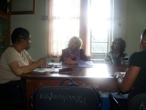 Dr. Pauline Weir, Dr. Cheryl Clark and Mrs. Georgia Lewis Scott